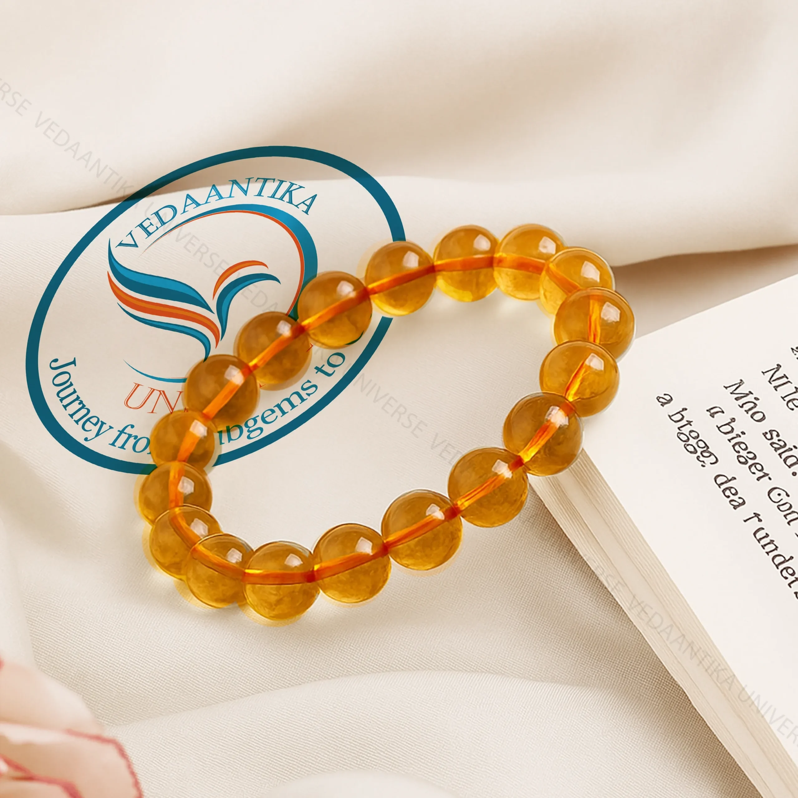 Natural Citrine healing bracelet for confidence and clarity