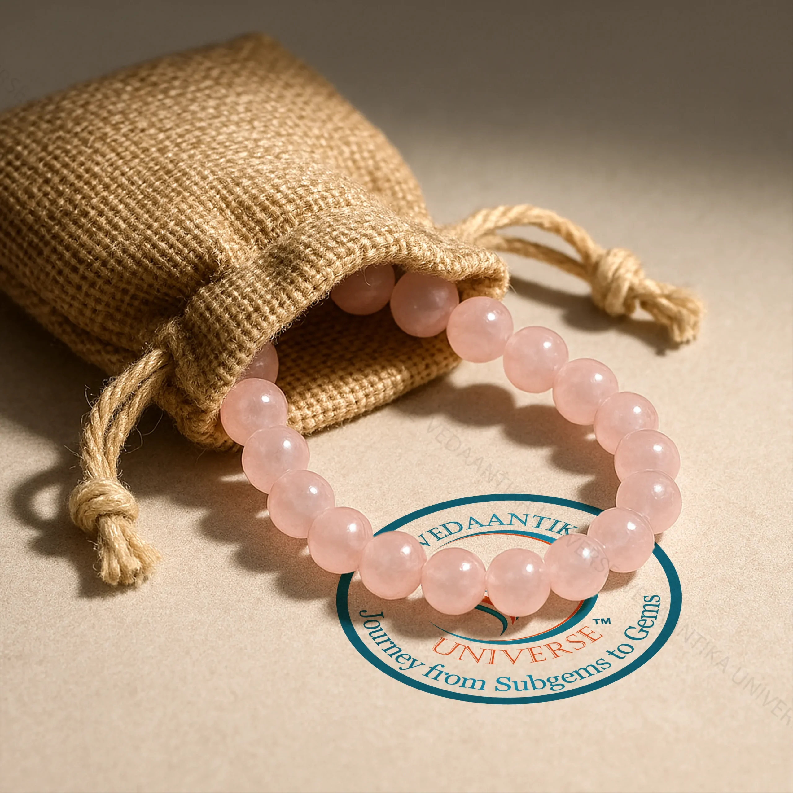 Rose Quartz Bracelet Natural Stone
