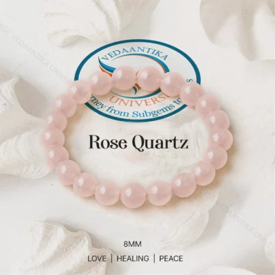 Natural Rose Quartz Bracelet 8mm