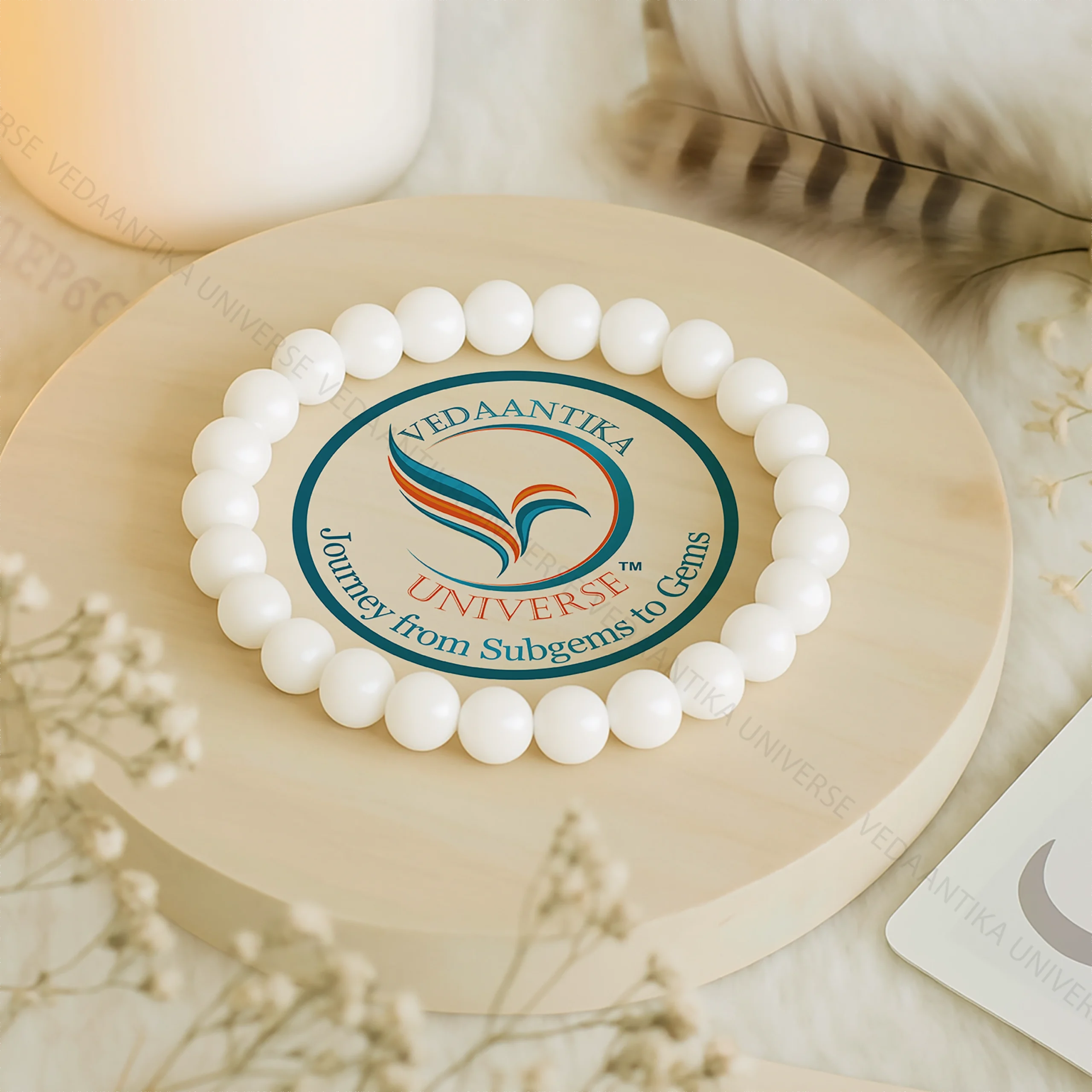 White Hakik Crystal Bracelet for Peace