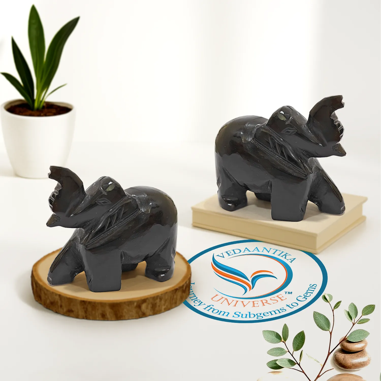 Black Obsidian Elephant Natural