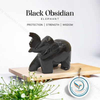 Black Obsidian Elephant