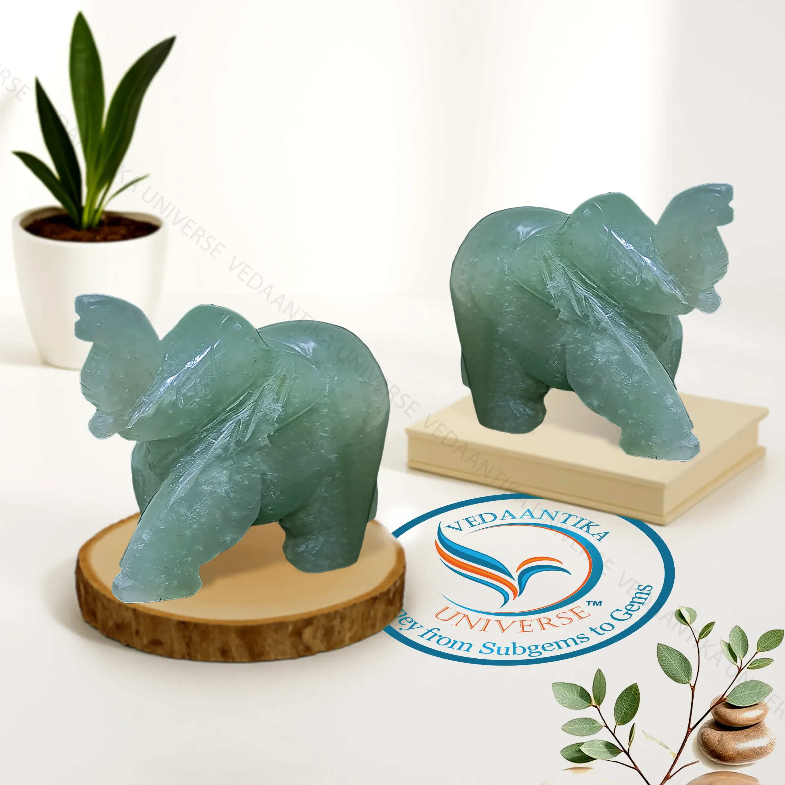 Green Aventurine Elephant Natural Stone