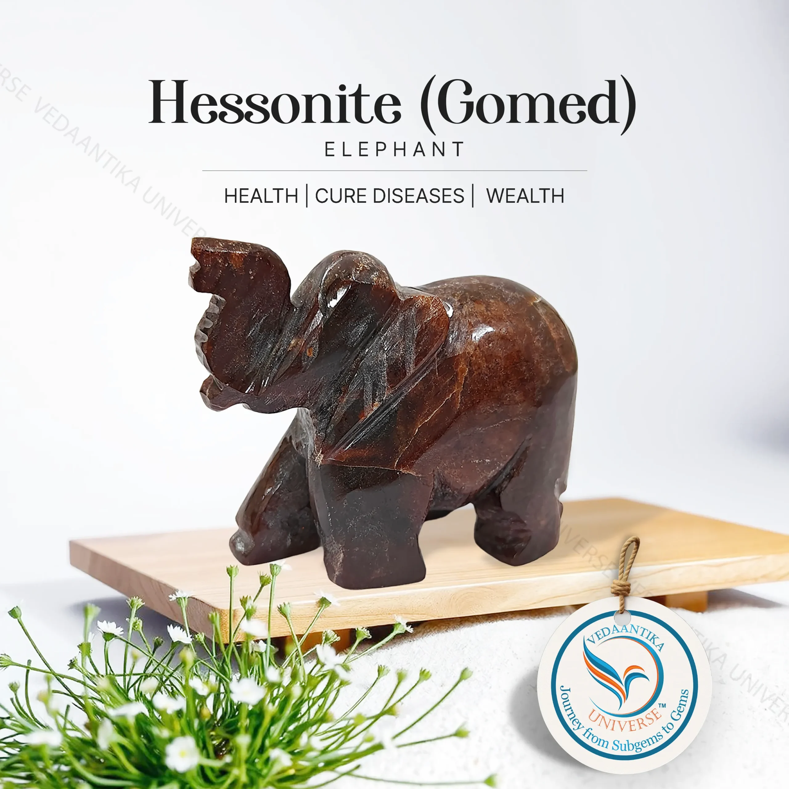Hessonite Elephant (Gomed)