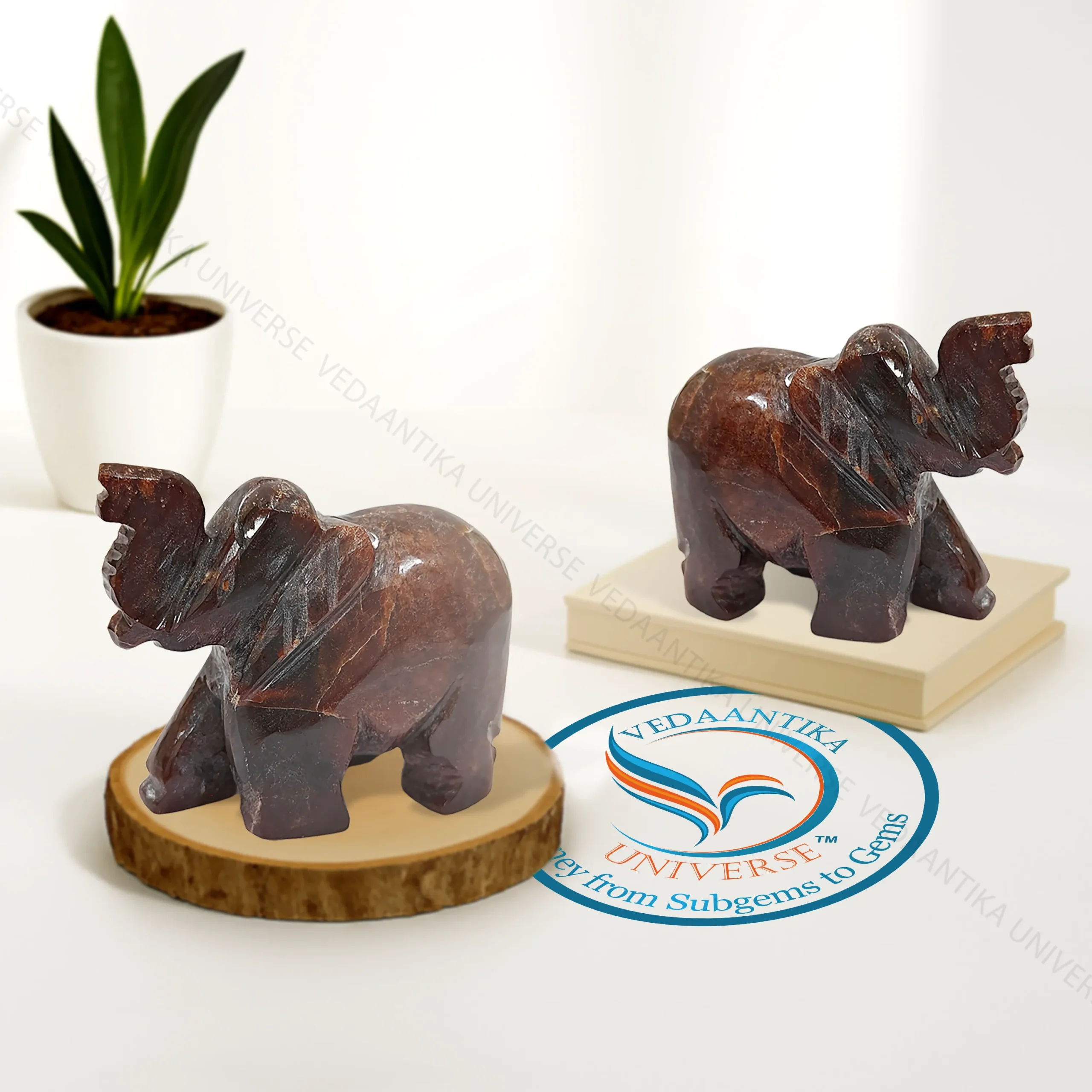 Hessonite Elephant Gomed