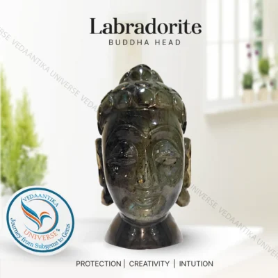 Labradorite Buddha Head