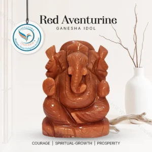 Red Aventurine Ganesha Idol for Delay in Actions & Inconsistent Effort