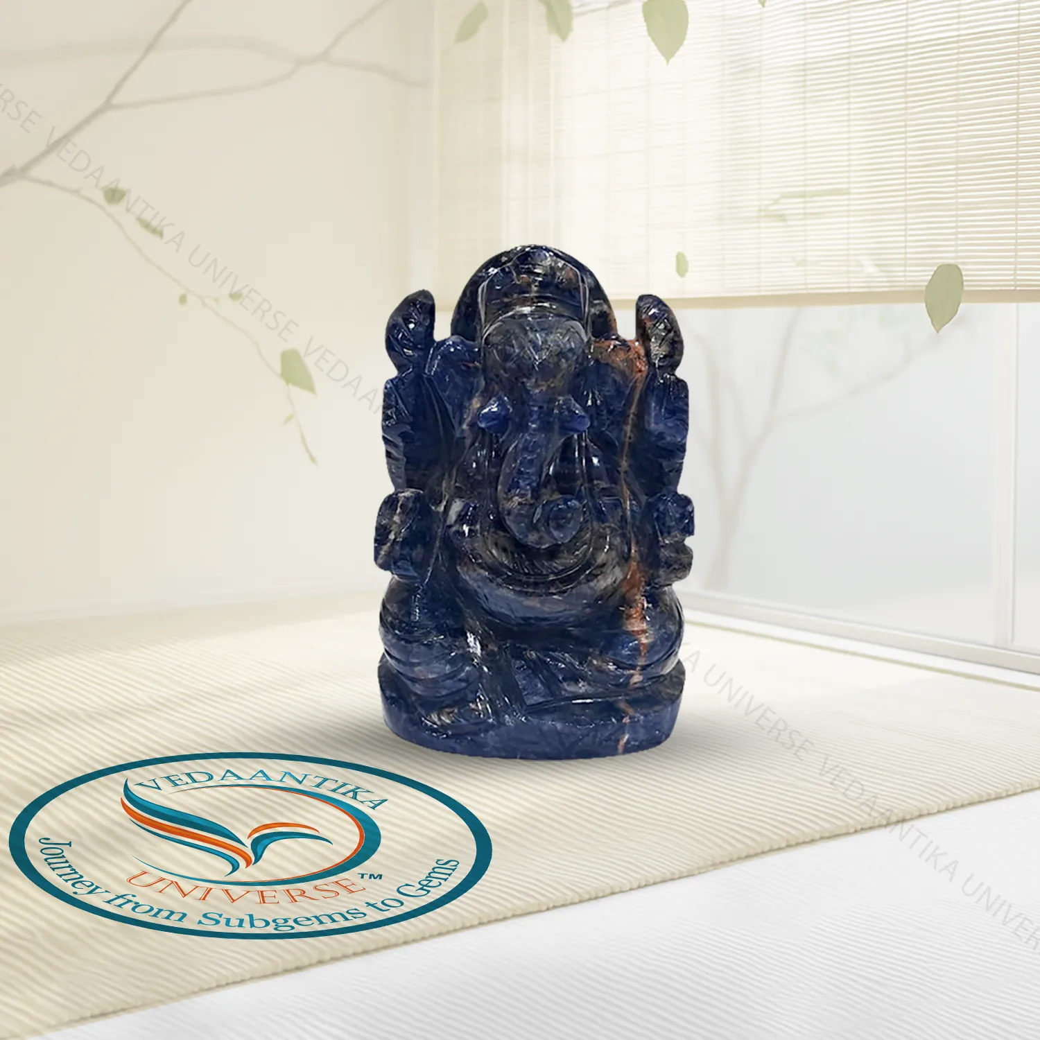 Sodalite Ganesha Idol for logical thinking