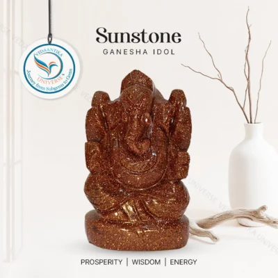 Sunstone Ganesha Idol for positive energy and optimism
