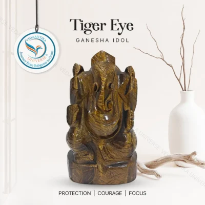 Tiger Eye Ganesha idol for confidence and clarity