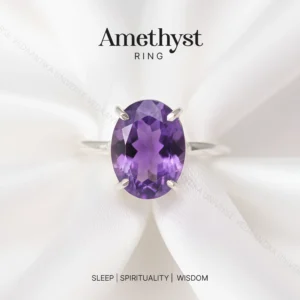 Amethyst Ring for Calmness, Clarity and Spiritual Balance