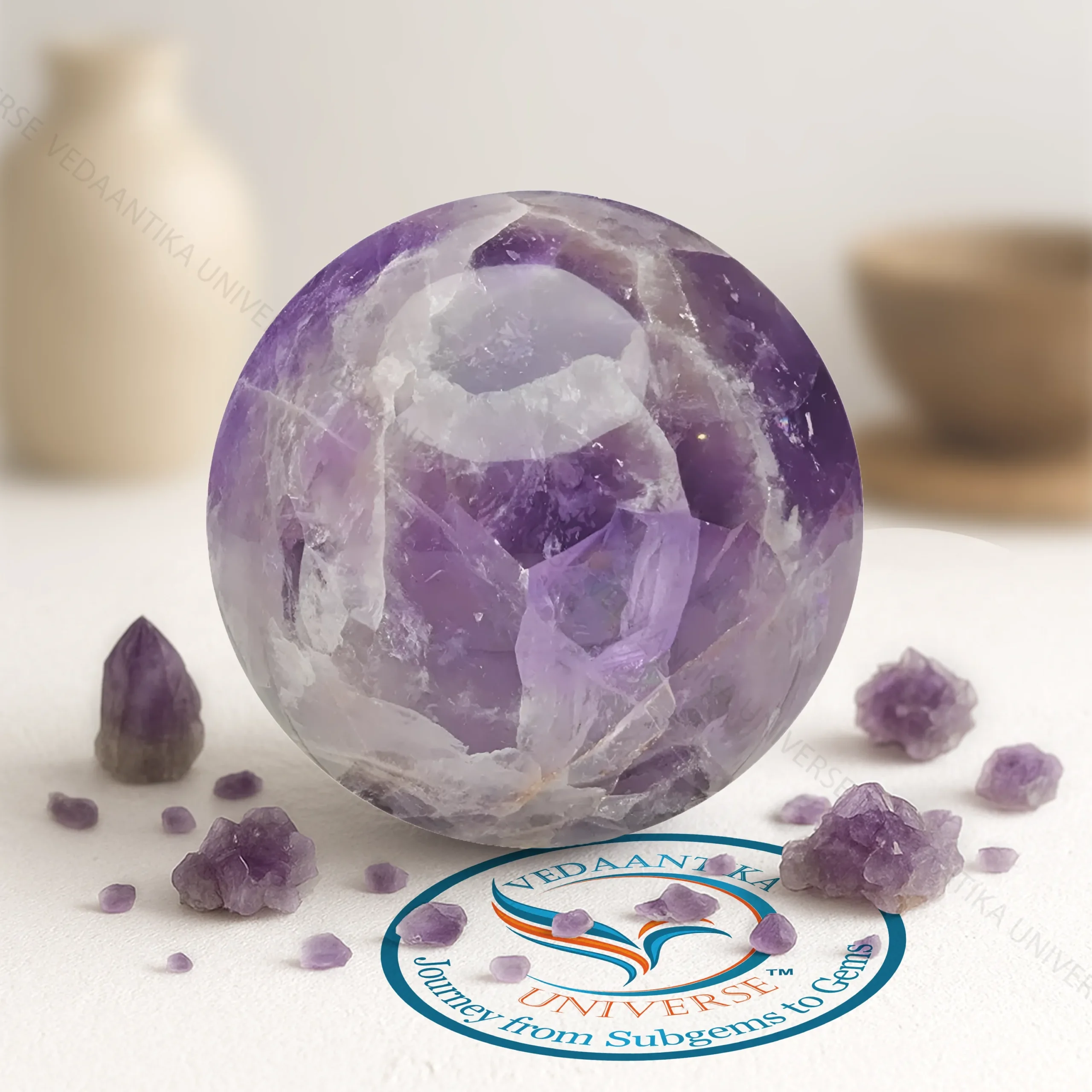 Natural Amethyst Sphere for calm thinking