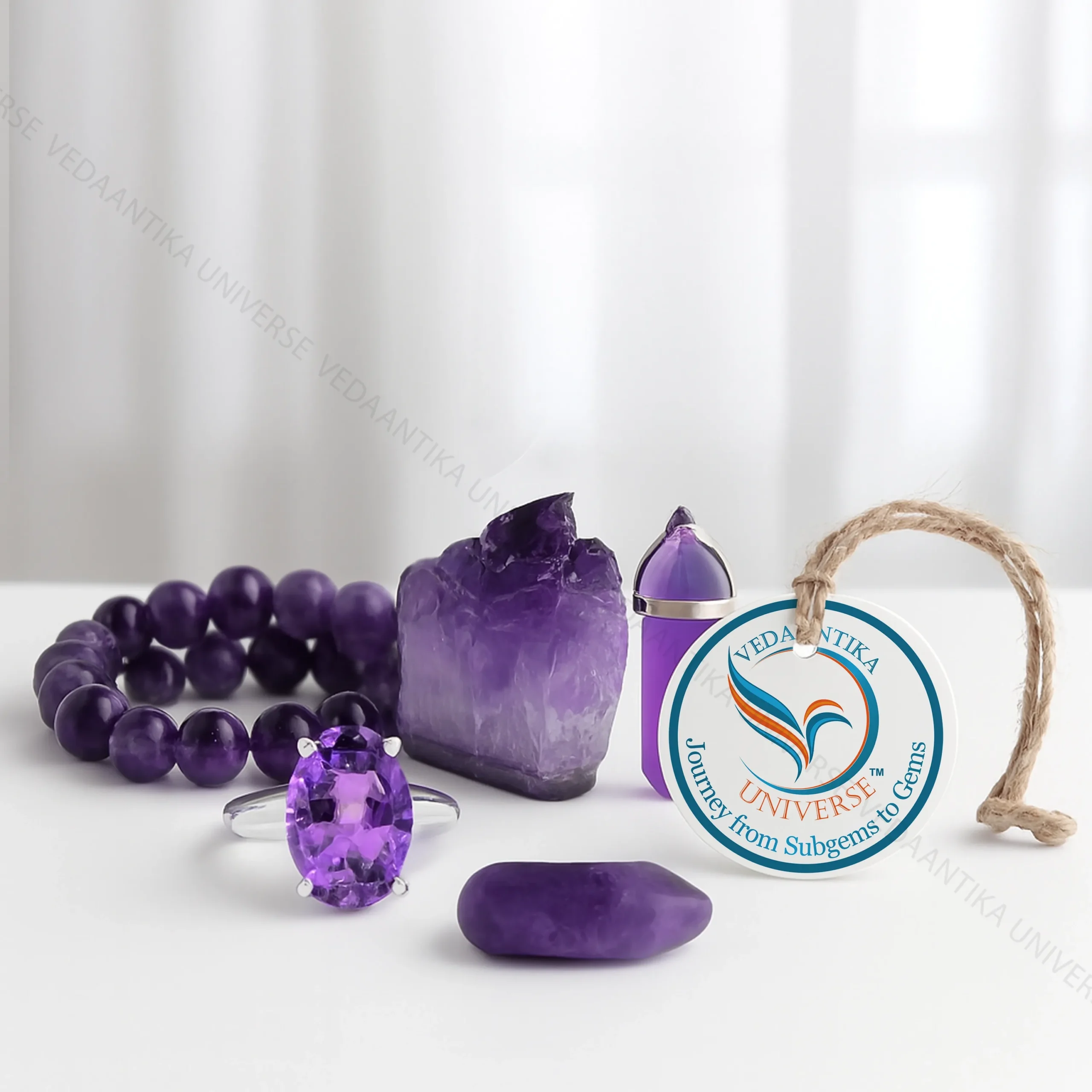 Natural Amethyst stone for mental clarity and focus