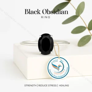 Black Obsidian Ring for Protection, Strength and Balance