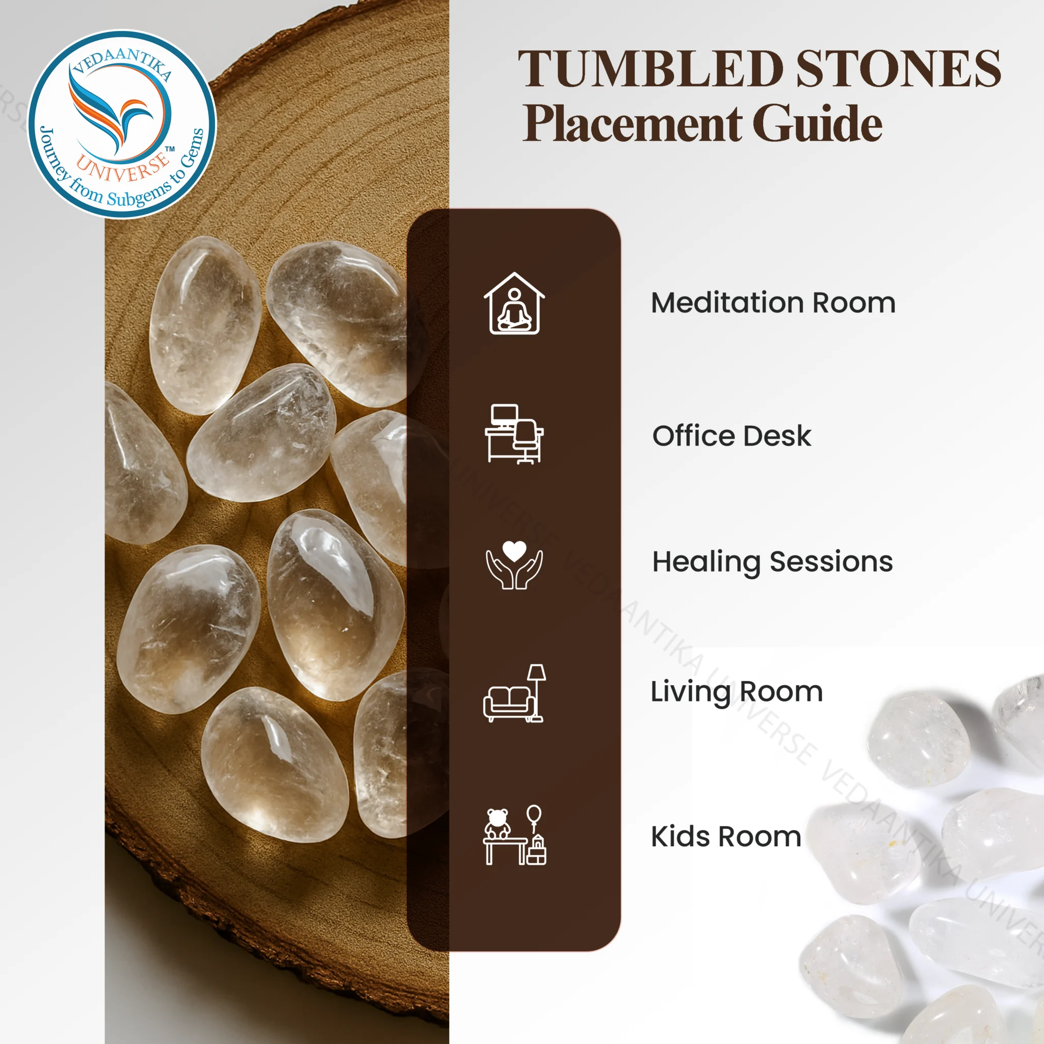 Clear Quartz Tumbled Stone Polished Quartz