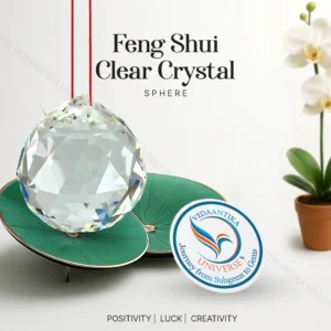 Feng Shui Clear Crystal Sphere for Focus Distraction & Mental Clarity