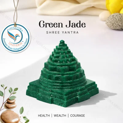 Green Jade Shree Yantra natural crystal