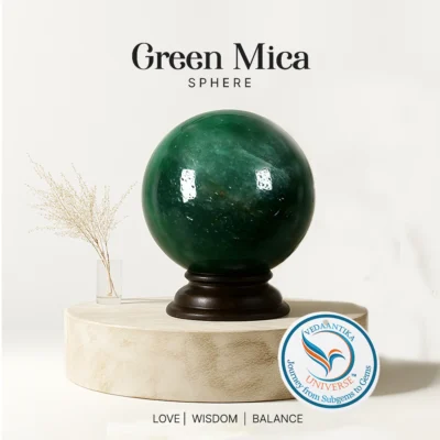 Green Mica sphere for emotional balance