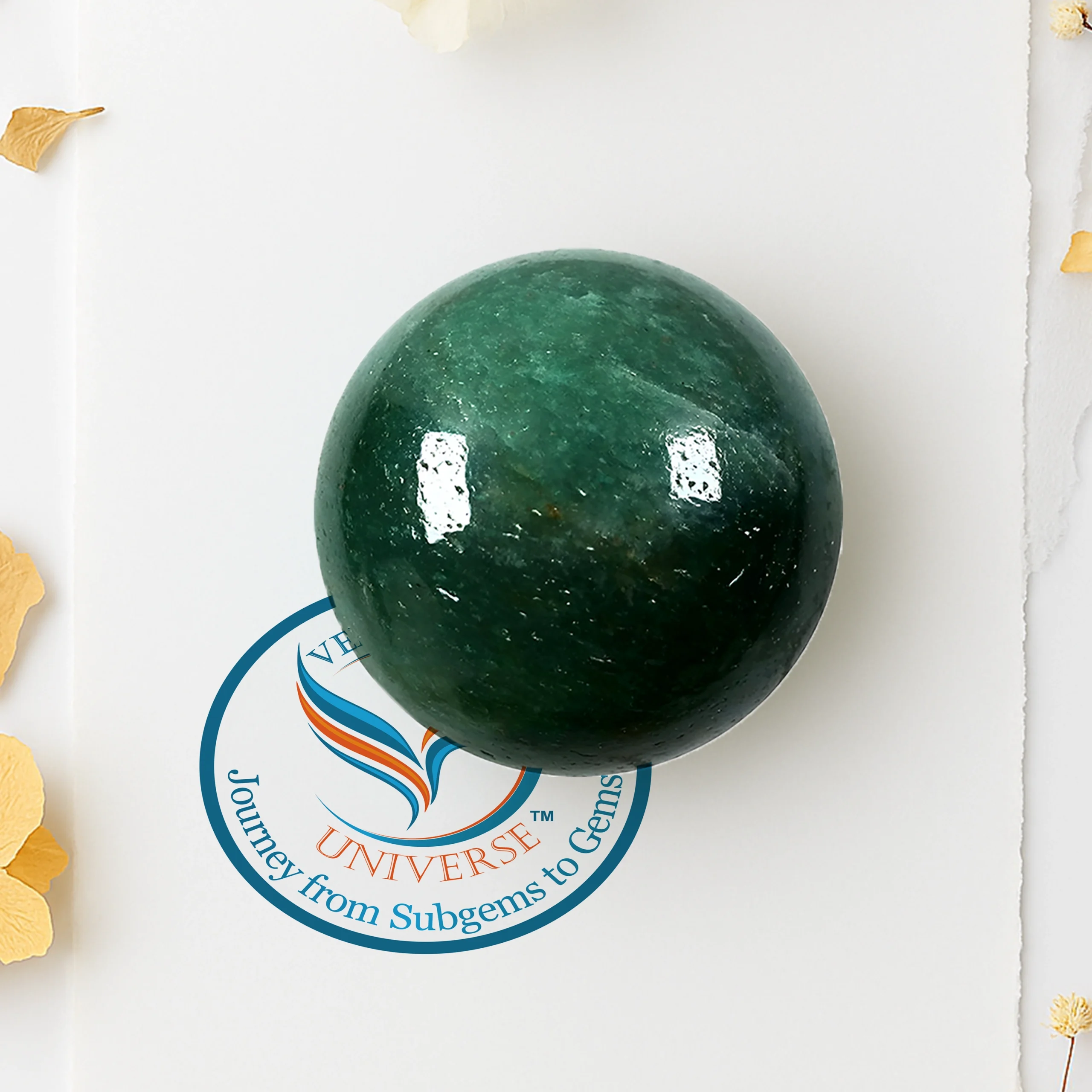 natural green mica crystal sphere