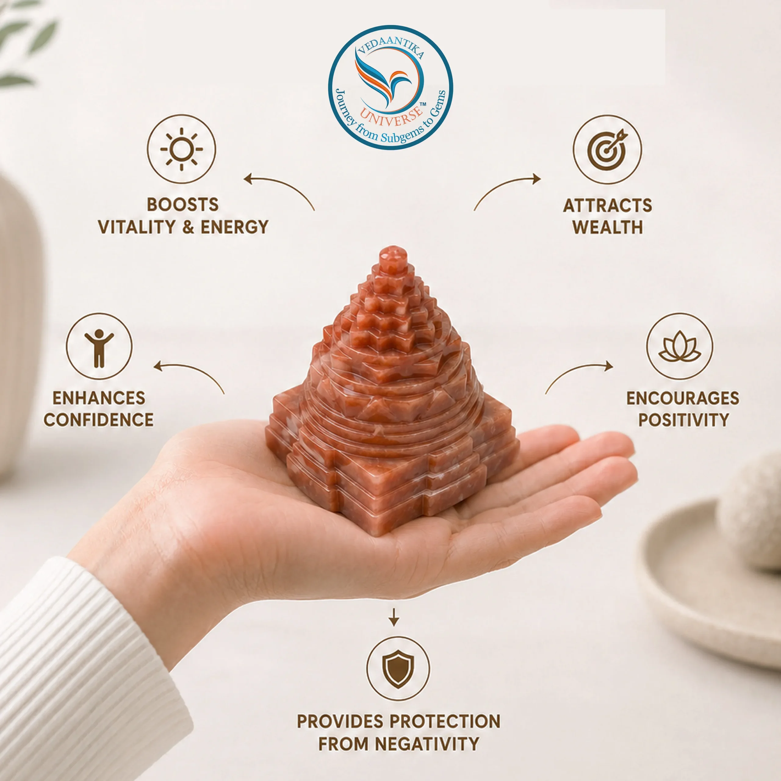 Sunstone gemstone for Vastu, success, and spiritual décor.