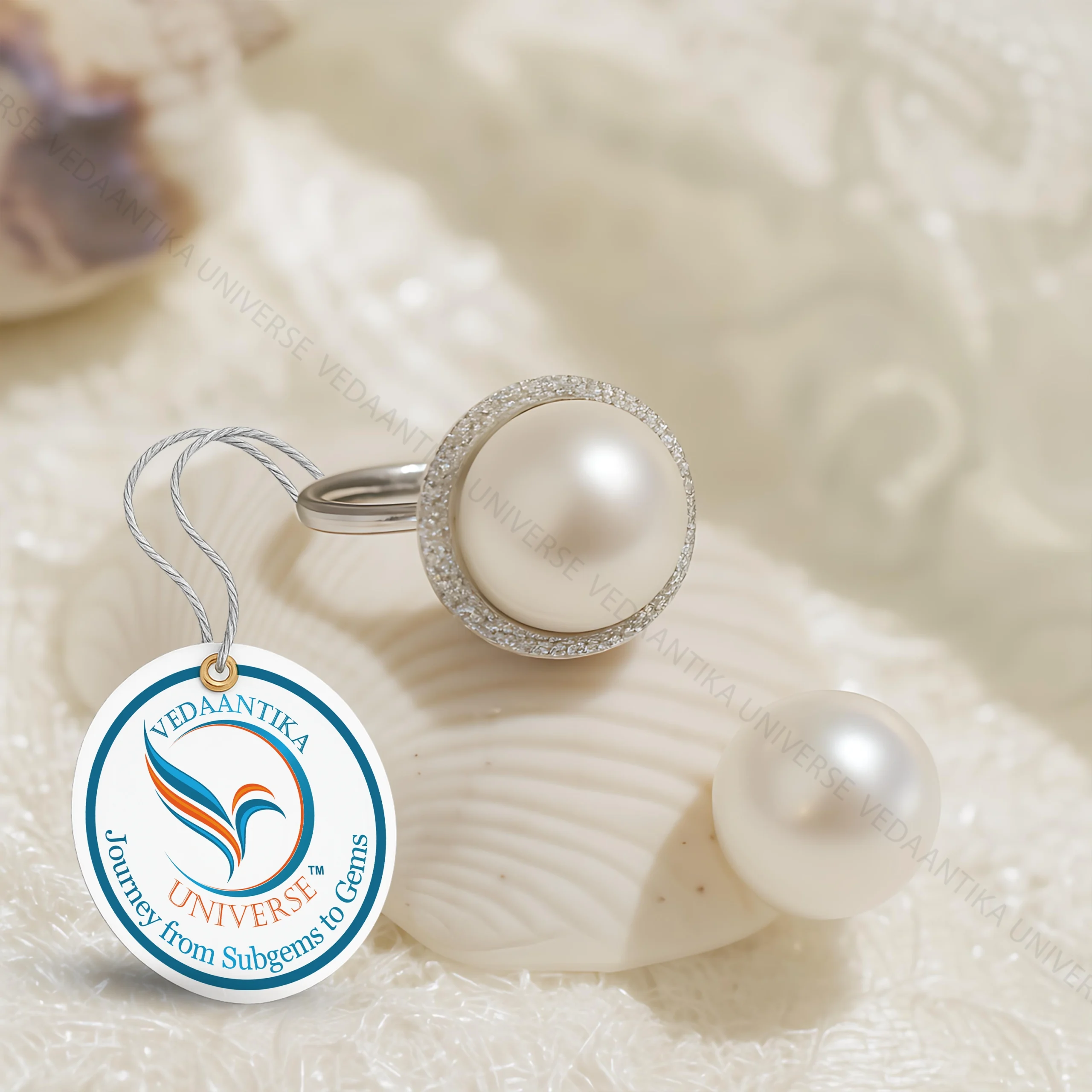 Pearl moti natural white gemstone