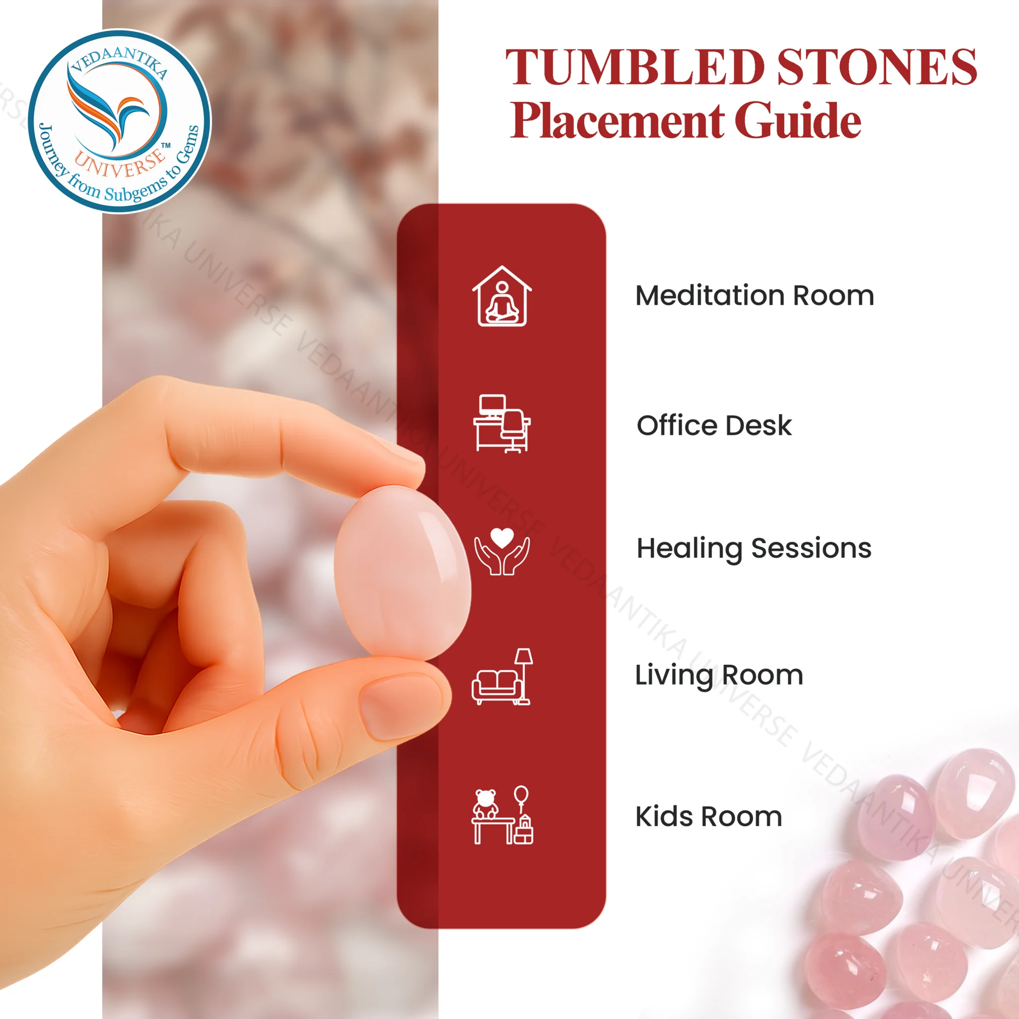 Rose Quartz Tumbled Stone Polished Stone