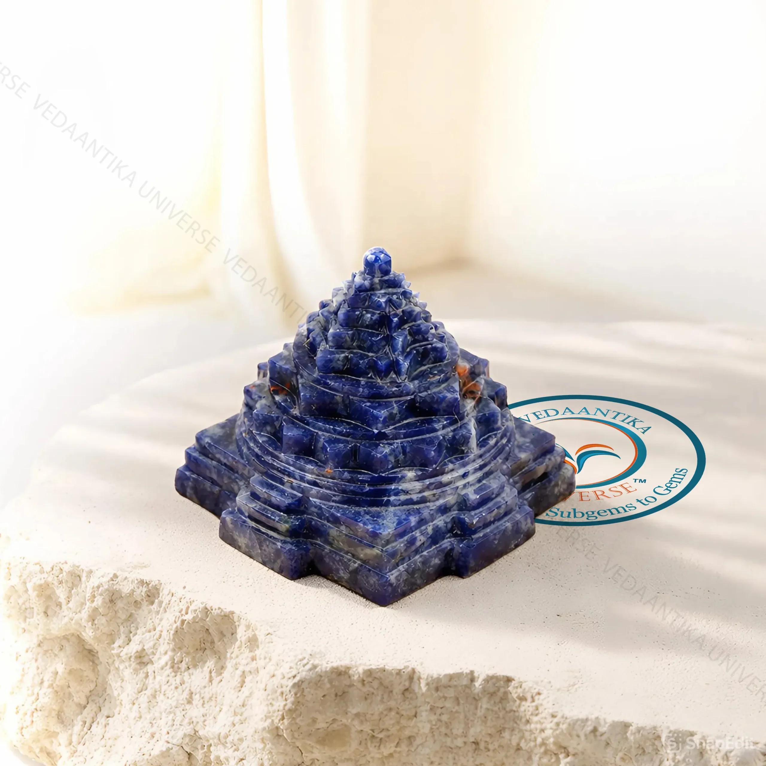Sodalite Shree Yantra natural