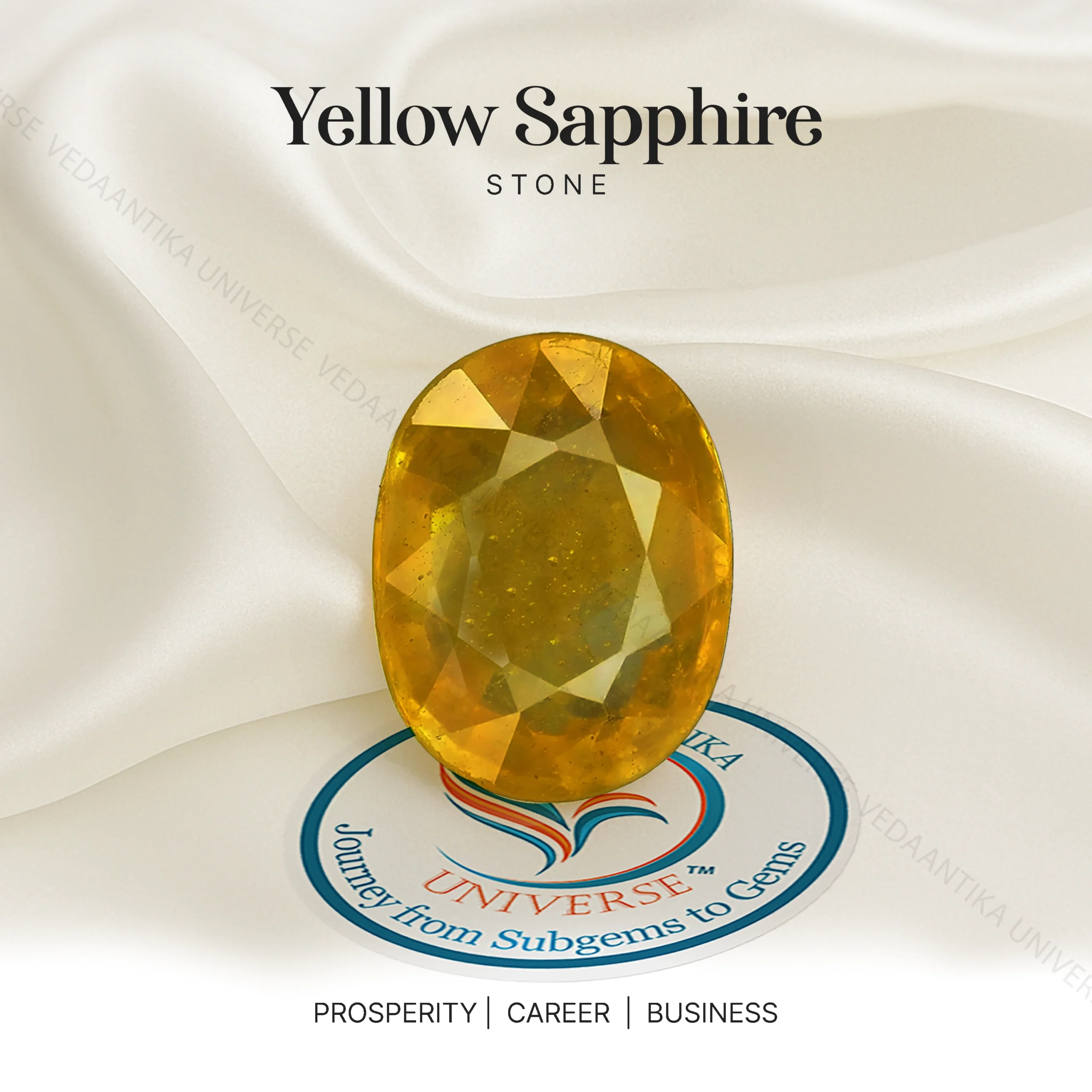 Natural Yellow Sapphire Stone gemstone