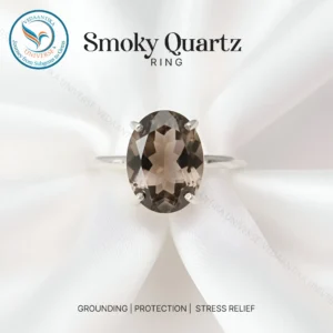 Smoky Quartz Ring for Protection, Grounding and Inner Balance
