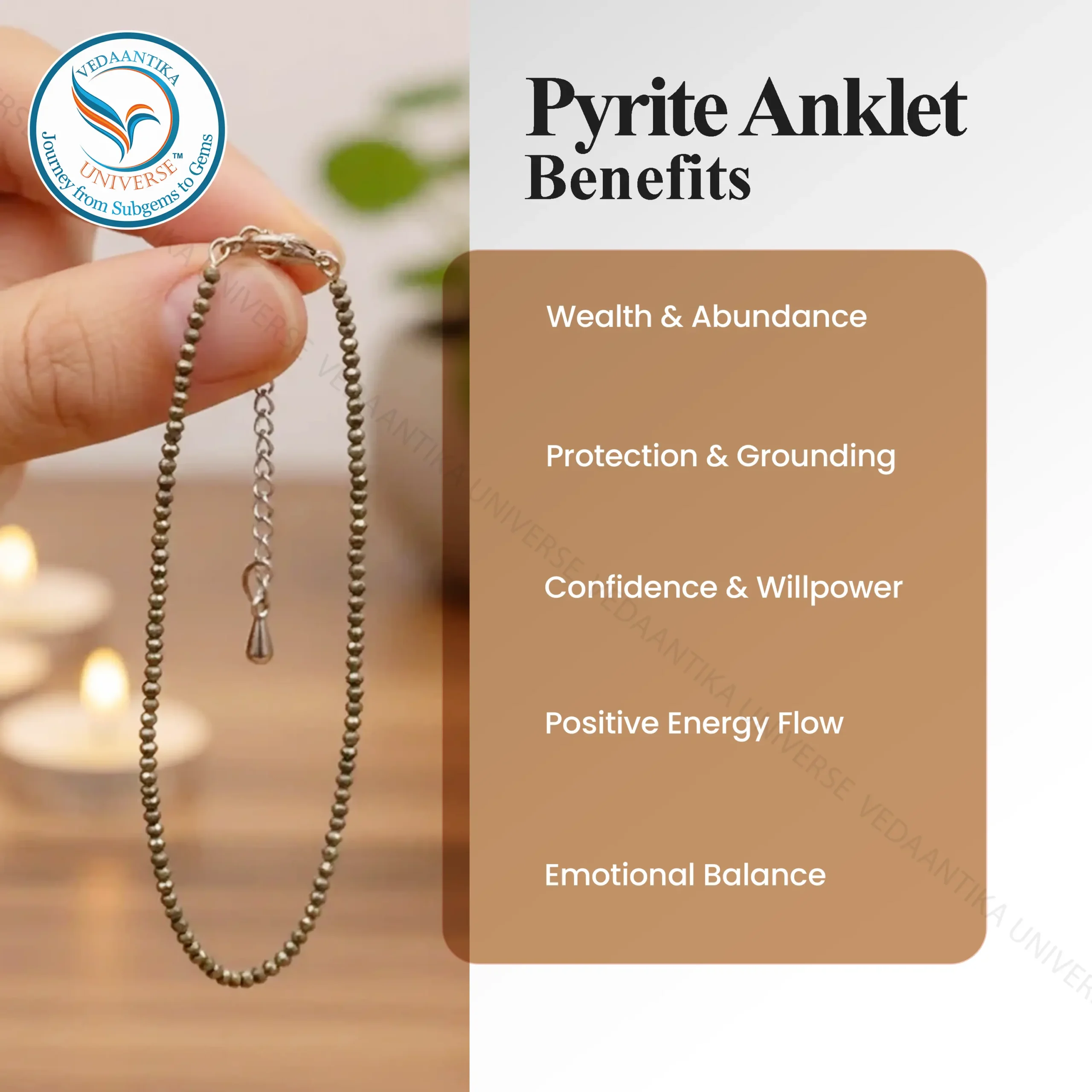 Pyrite Anklet Gemstone