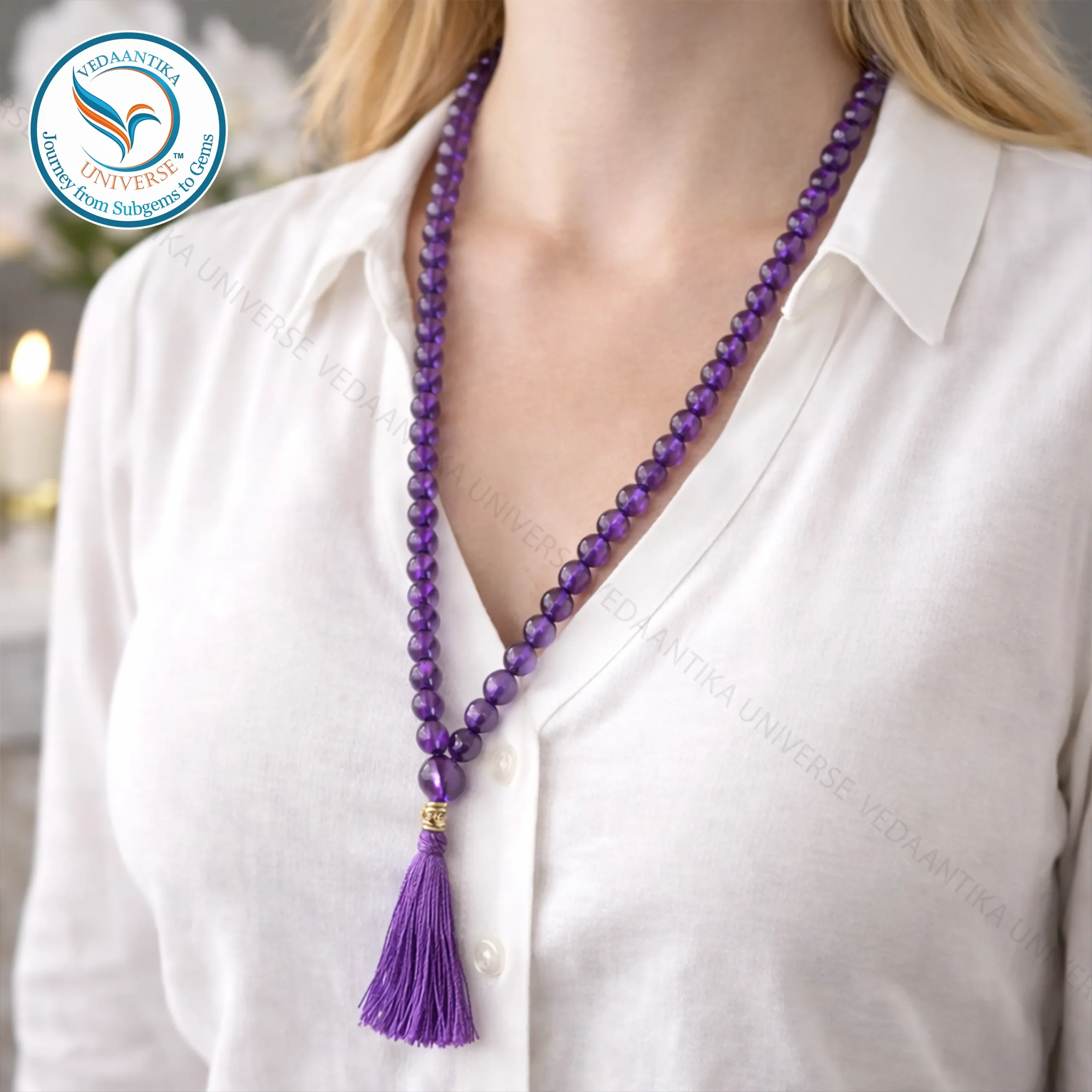 Amethyst Mala Natural