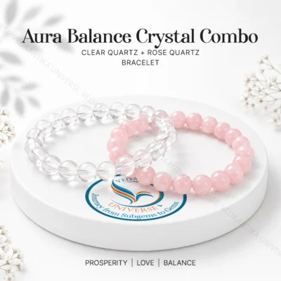 Clear Quartz-with Rose Quartz Bracelet