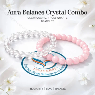 Clear Quartz and Rose Quartz Bracelet