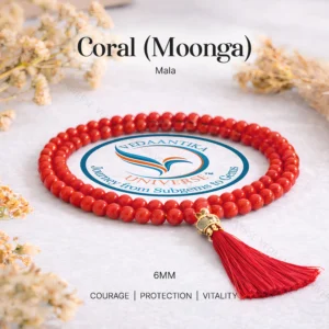 Coral (Moonga) Mala for Strength, Confidence & Energy