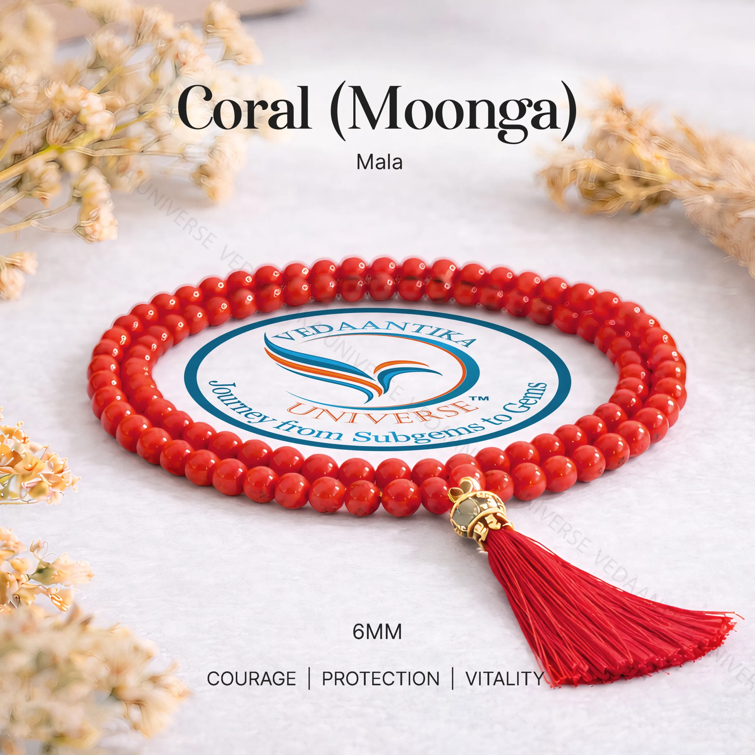 Coral (Moonga) Mala