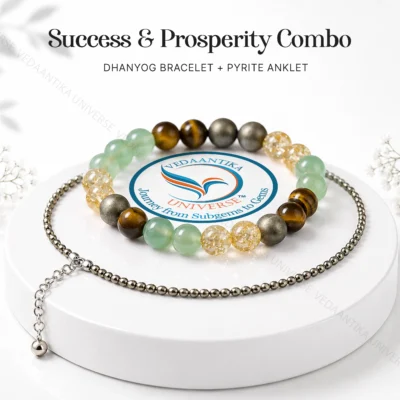 Success & Prosperity Combo | Dhanyog Bracelet & Pyrite Anklet