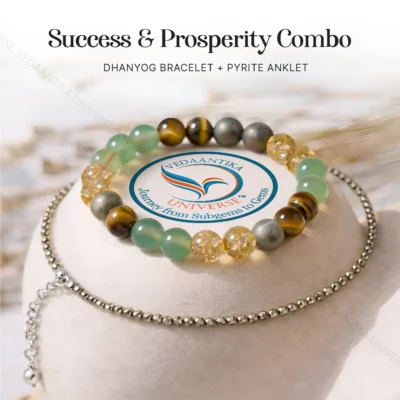 Dhanyog Bracelet with Pyrite Anklet