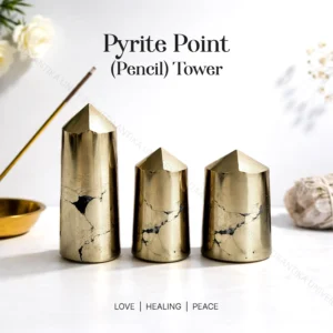 Pyrite Pencil Point Tower for Wealth, Confidence & Protection