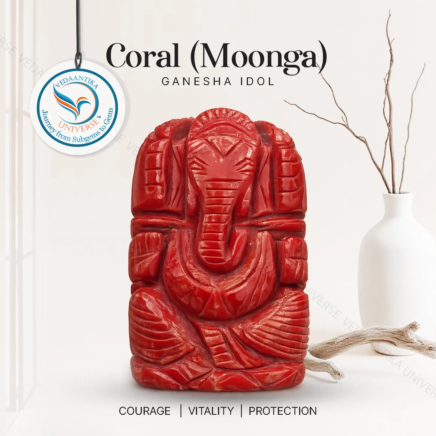 Coral Moonga Ganesha