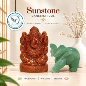 Sunstone Ganesha Idol<br>Get FREE Elephant 🎁