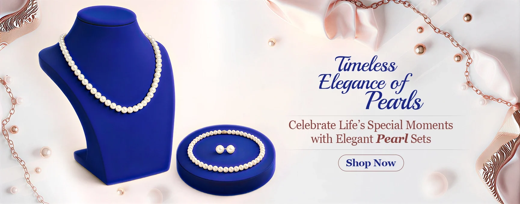 Elegant Pearl Jewellery Set Banner for Timeless Style